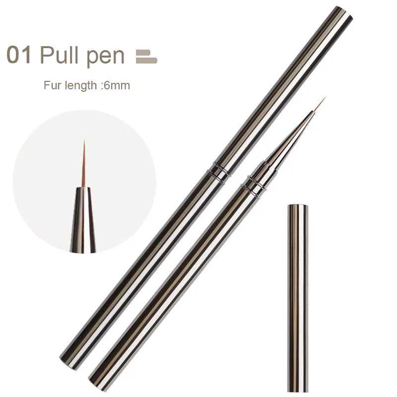 Pinceaux Nail Art Liner – Traité Fin 6 à 18mm | Manucure Professionnelle
