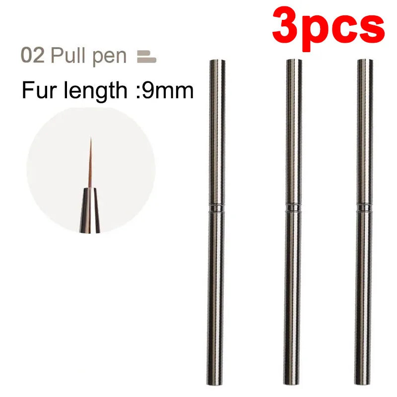 Pinceaux Nail Art Liner – Traité Fin 6 à 18mm | Manucure Professionnelle