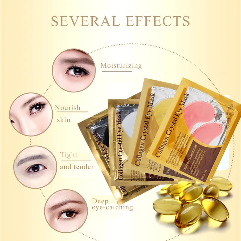 Masques Contour des Yeux Or & Collagène – 20 Patchs Hydratants Anti-Cernes