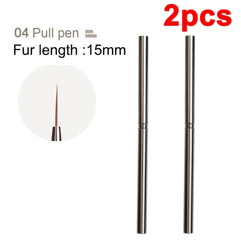 Pinceaux Nail Art Liner – Traité Fin 6 à 18mm | Manucure Professionnelle