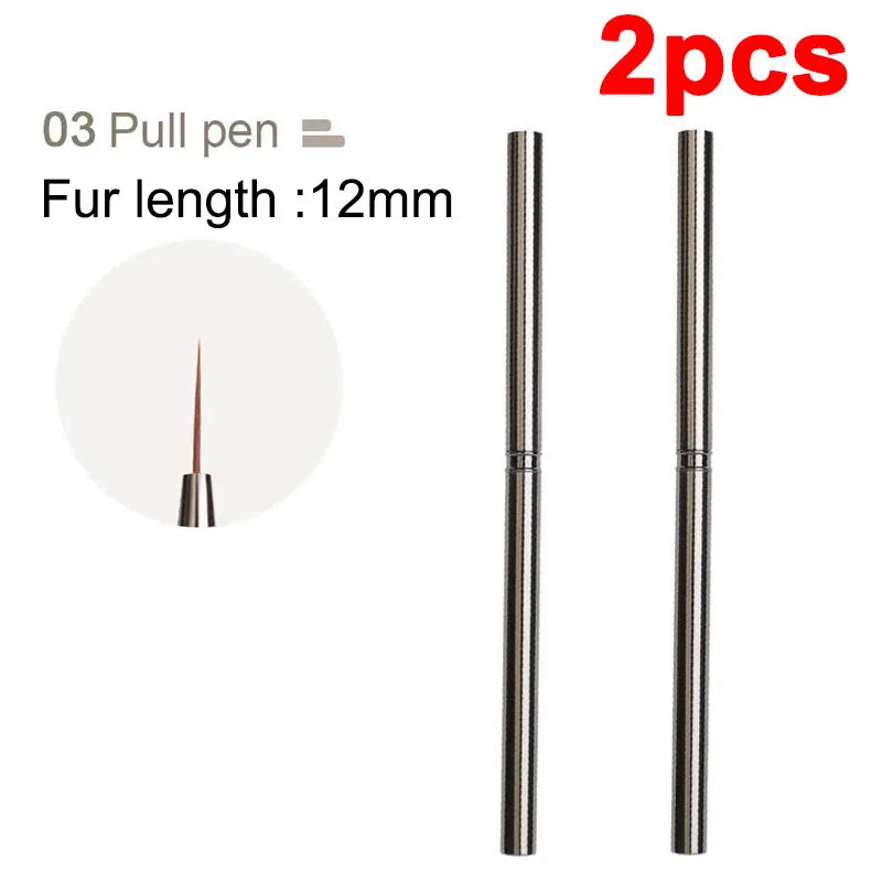 Pinceaux Nail Art Liner – Traité Fin 6 à 18mm | Manucure Professionnelle