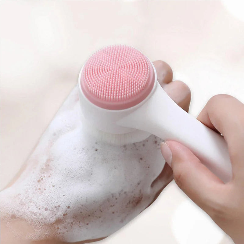 Brosse Nettoyante Visage Double Face en Silicone 3D