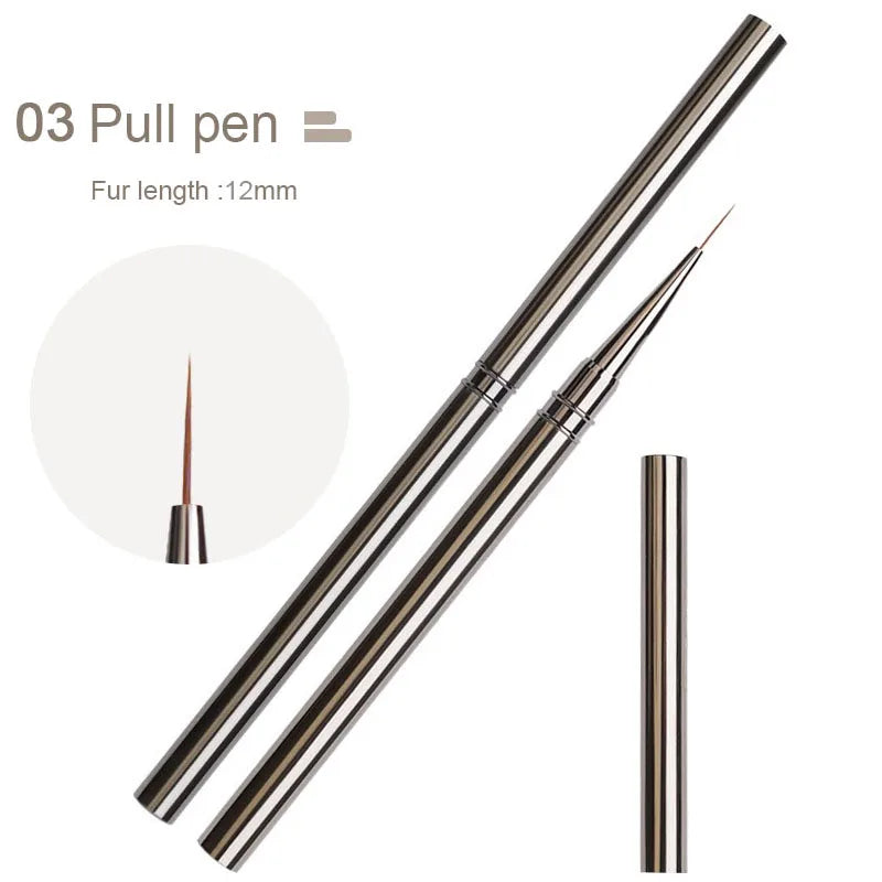 Pinceaux Nail Art Liner – Traité Fin 6 à 18mm | Manucure Professionnelle