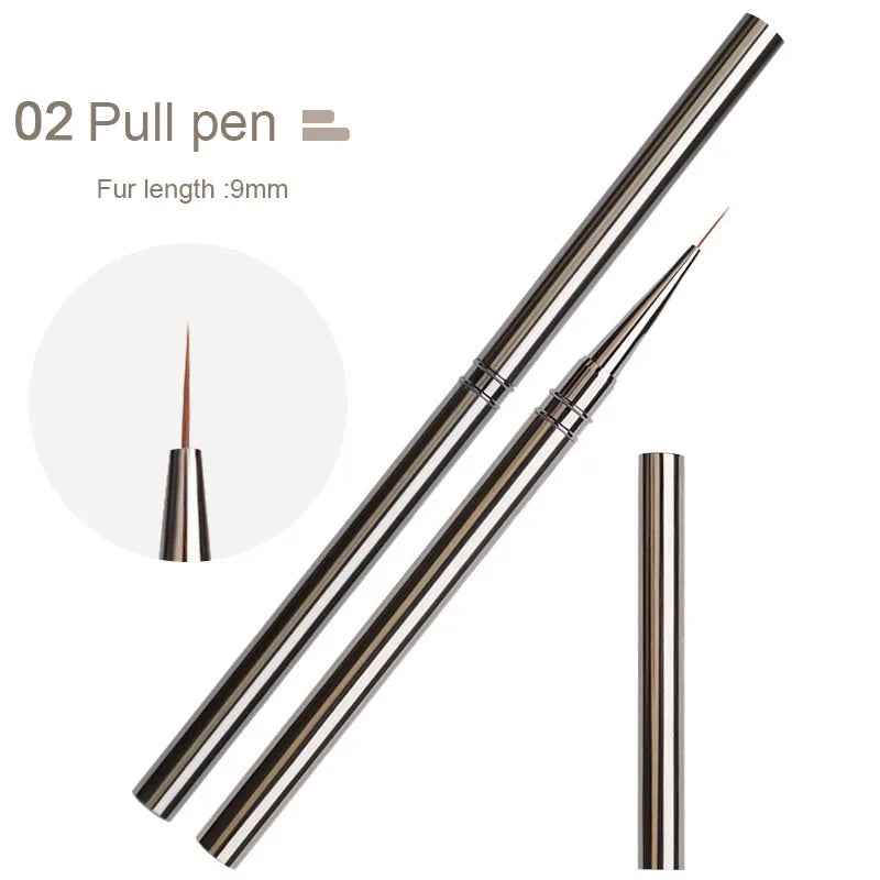 Pinceaux Nail Art Liner – Traité Fin 6 à 18mm | Manucure Professionnelle