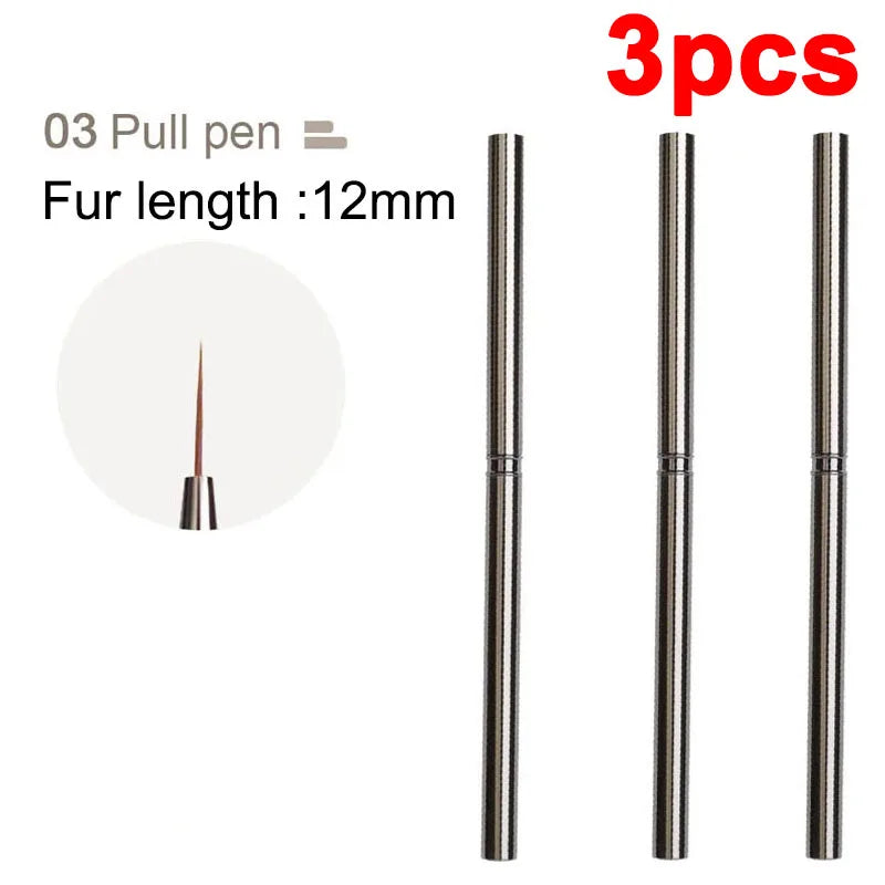 Pinceaux Nail Art Liner – Traité Fin 6 à 18mm | Manucure Professionnelle