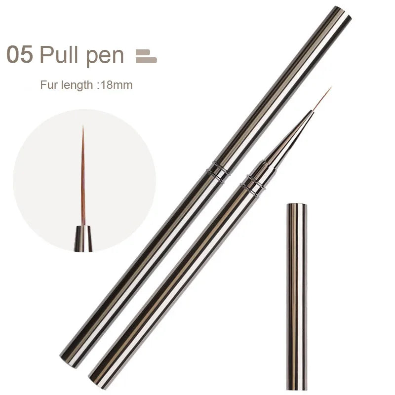 Pinceaux Nail Art Liner – Traité Fin 6 à 18mm | Manucure Professionnelle