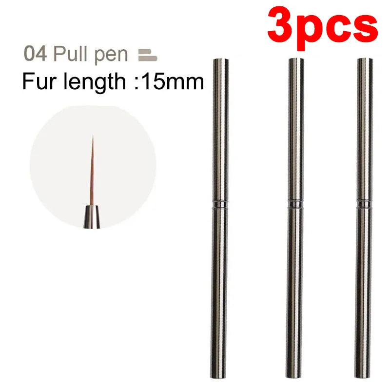 Pinceaux Nail Art Liner – Traité Fin 6 à 18mm | Manucure Professionnelle
