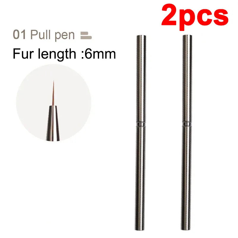 Pinceaux Nail Art Liner – Traité Fin 6 à 18mm | Manucure Professionnelle