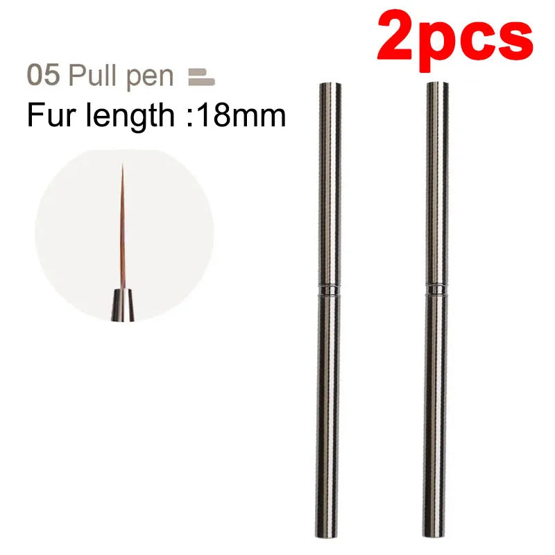 Pinceaux Nail Art Liner – Traité Fin 6 à 18mm | Manucure Professionnelle