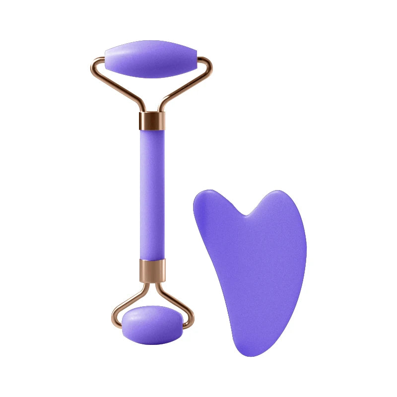 Roller Massage Facial en Résine – Gua Sha & Soin du Visage